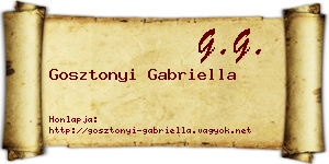 Gosztonyi Gabriella névjegykártya